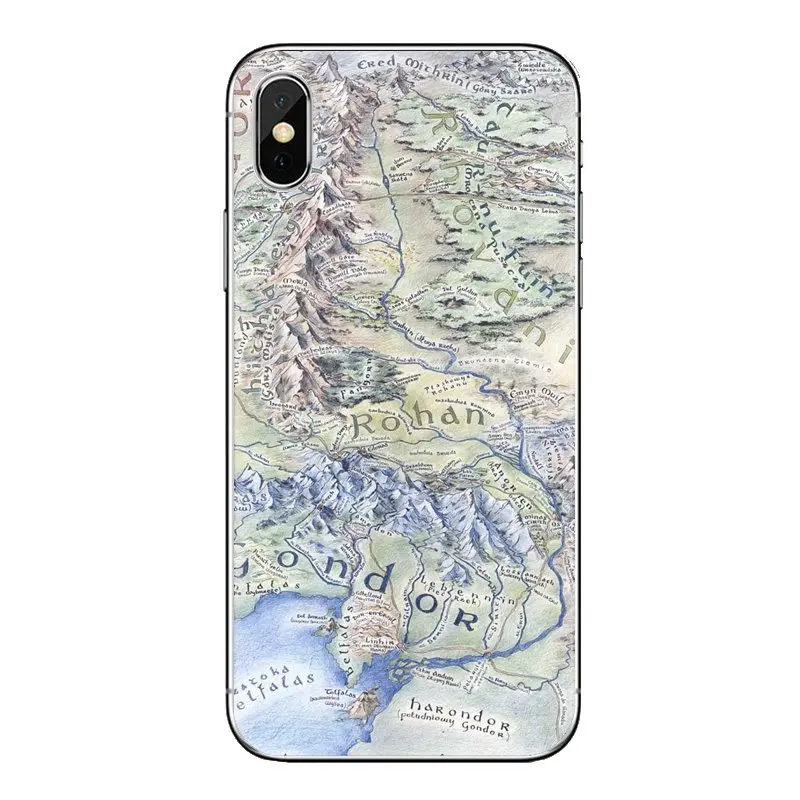 the lord of rings Map Hobbit TPU Shell Cover For Huawei G7 G8 P7 P8 P9 P10 P20 P30 Lite Mini Pro P Smart Plus 2017 2018 2019 |