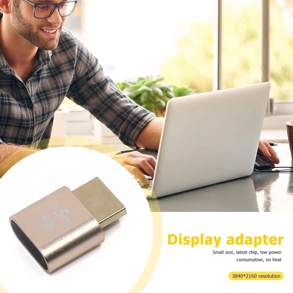 Адаптер Виртуального дисплея типа папа совместимый с HDMI поддерживает эмулятор