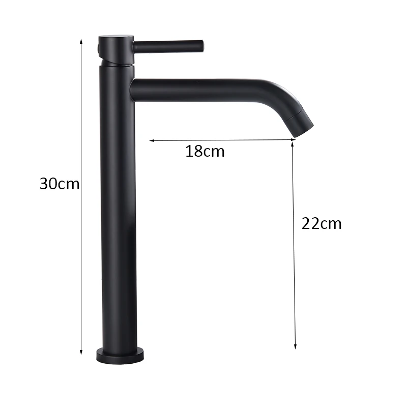 

Black Deck Mounted Bathroom Basin Mixer Tap Basin Vessel Sink Faucet Hot Cold Water Faucet for Basin