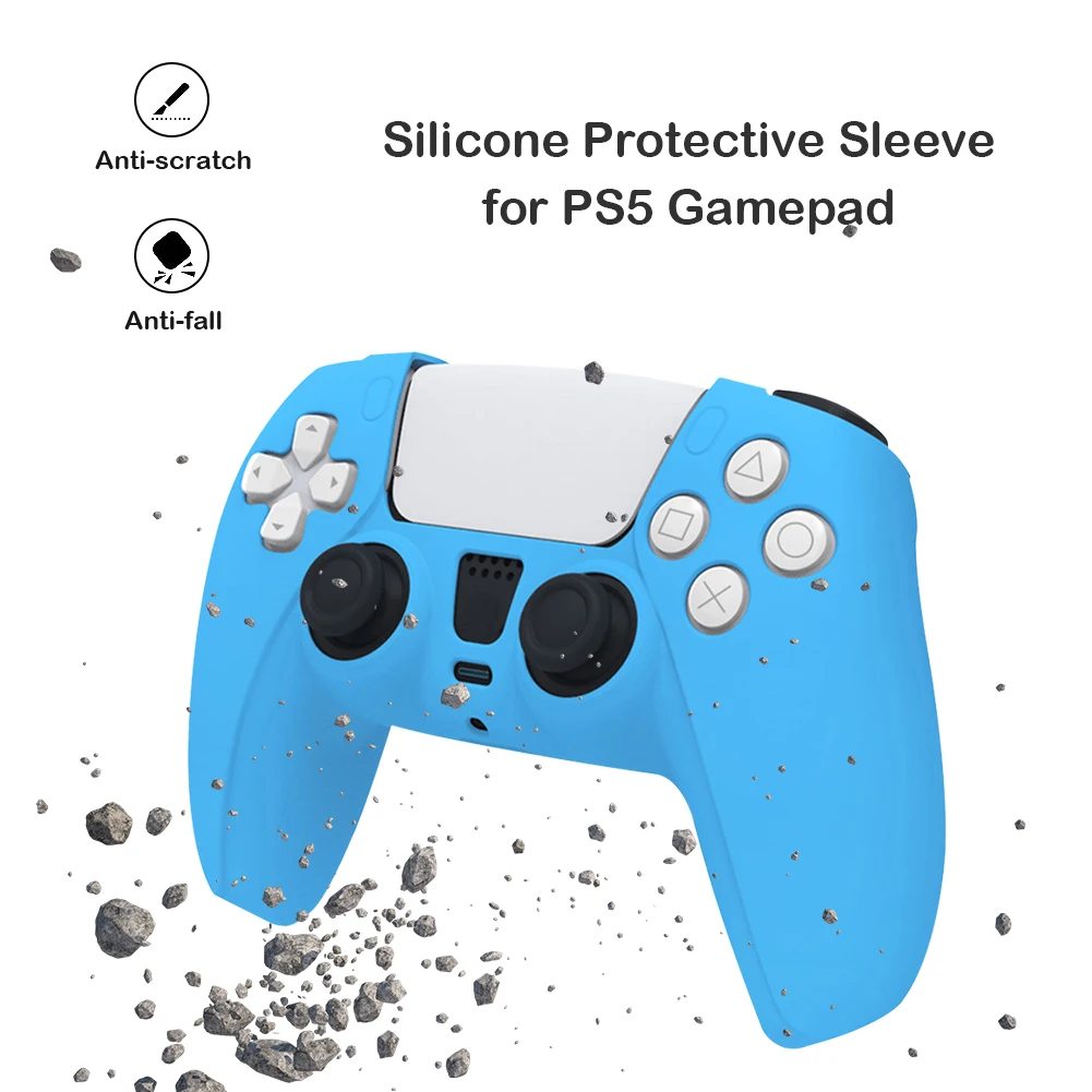 

Electronic Machine Accessories Silicone Dustproof Protective Cover for PS5 Game Controller Case Handle Sleeve