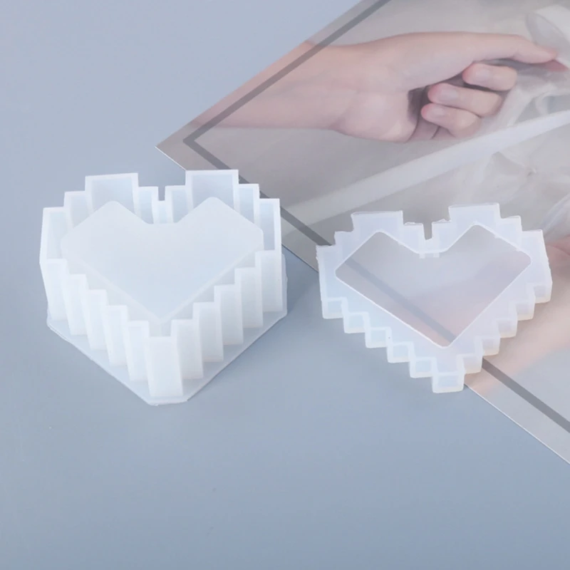 

DIY Crystal Epoxy Resin Mold Love Heart Shape Storage Box Casting Silicone Mould Dropshipping