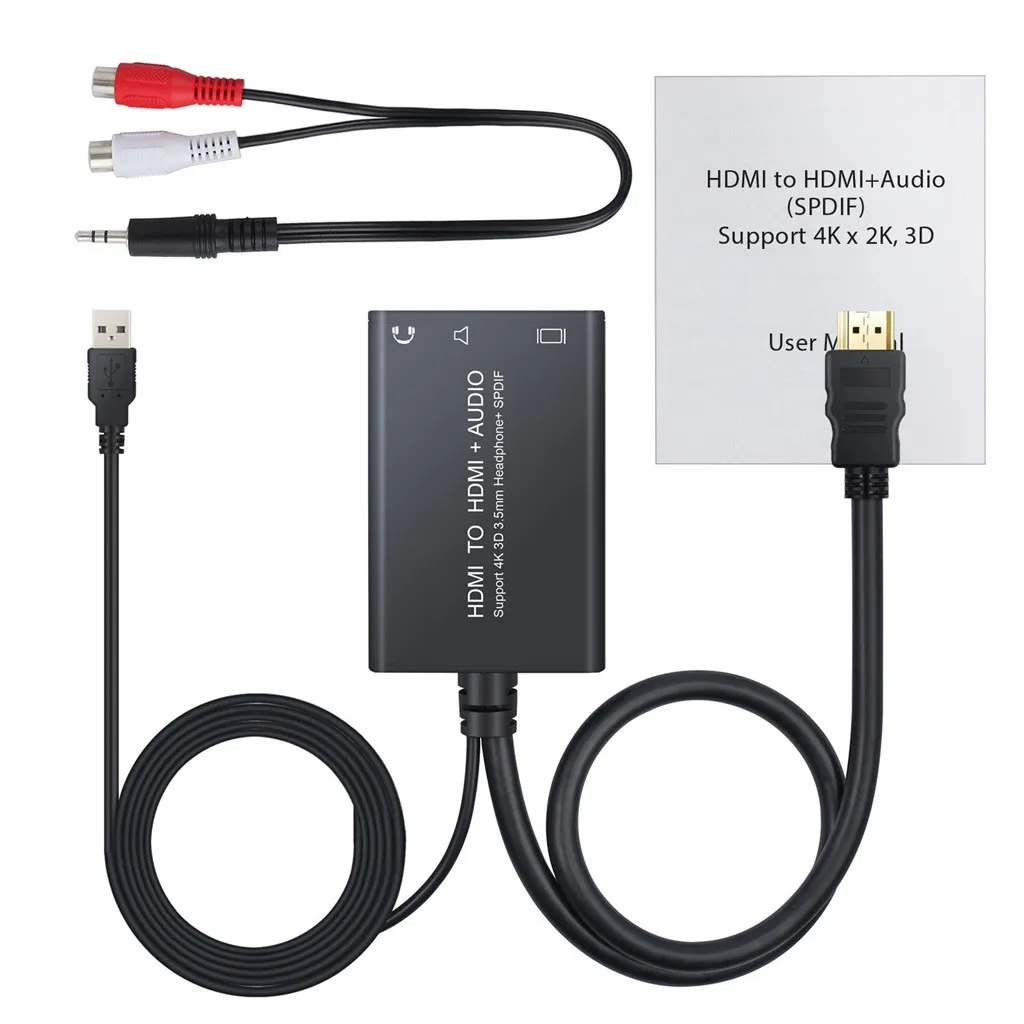 Адаптеры HDMI-HDMI + SPDIF Toslink или 3 5 мм стерео аудио экстрактор конвертер сплиттер |