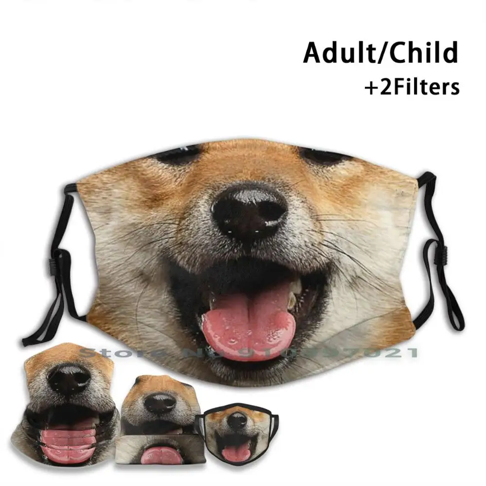 

Shiba Inu Dog Lover Funny Face Pet Cute Puppy Animals Gifts Safe Face Covering Men Women Custom Design For Child Adult Mask