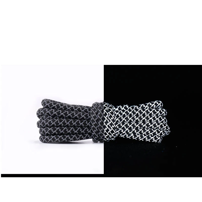 

2021 Reflective Two-Tone Rope Laces Rope Shoelaces Bestselling 47" Round Shoe Laces Boot Laces for Yeezy 350 700 750 Sneakers