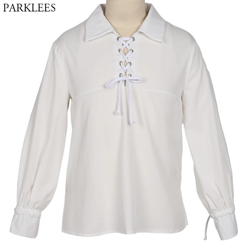 Мужская рубашка в средневековом стиле эпохи Возрождения пиратский костюм для