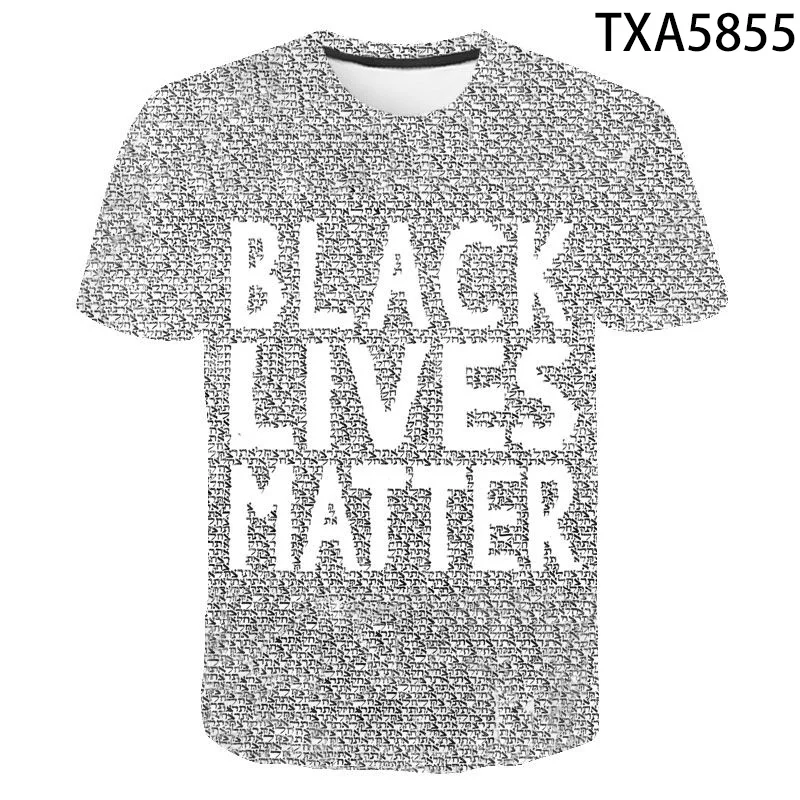 

Summer Short Sleeve T Shirt Black Lives Matter BLM 3D Printed Men Women Children Fashion Streetwear Boy Girl Kids Cool Tops Tee