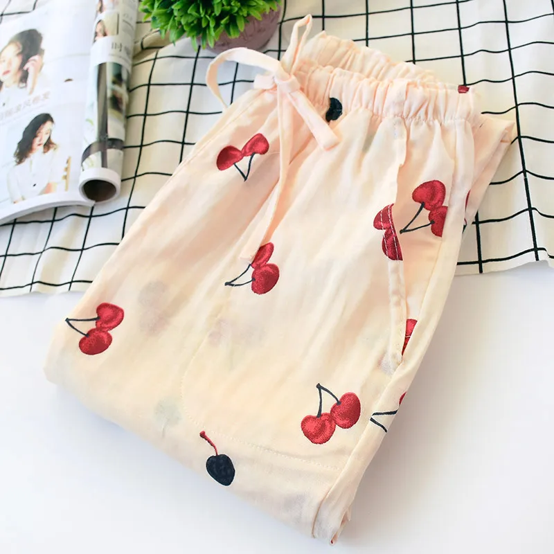 Клетчатые женские пижамные штаны длинные хлопковые Пижамные брюки удобные