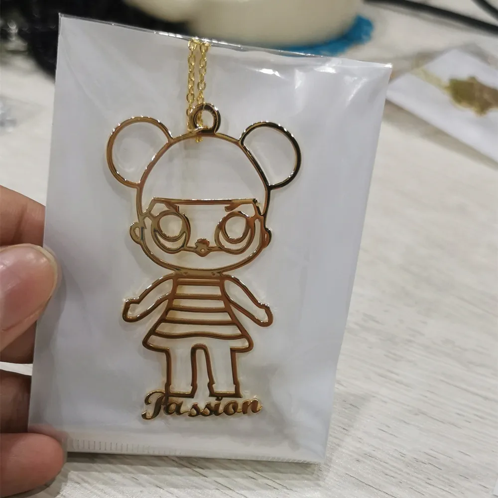 2021 Cartoon Character Custom Necklace Children's Personality Name Necklace Cute LOL Pendant Name Necklace Gift