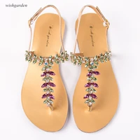 2022 new summer womens sandals lady fashion bohemia diamond shoes family t strap thong flip flops casual beach shining slippers