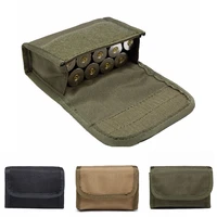 hunting 10 rounds shotgun shells reload holder molle pouch 12 gauge20g magazine pouch ammo round cartridge bullet holder