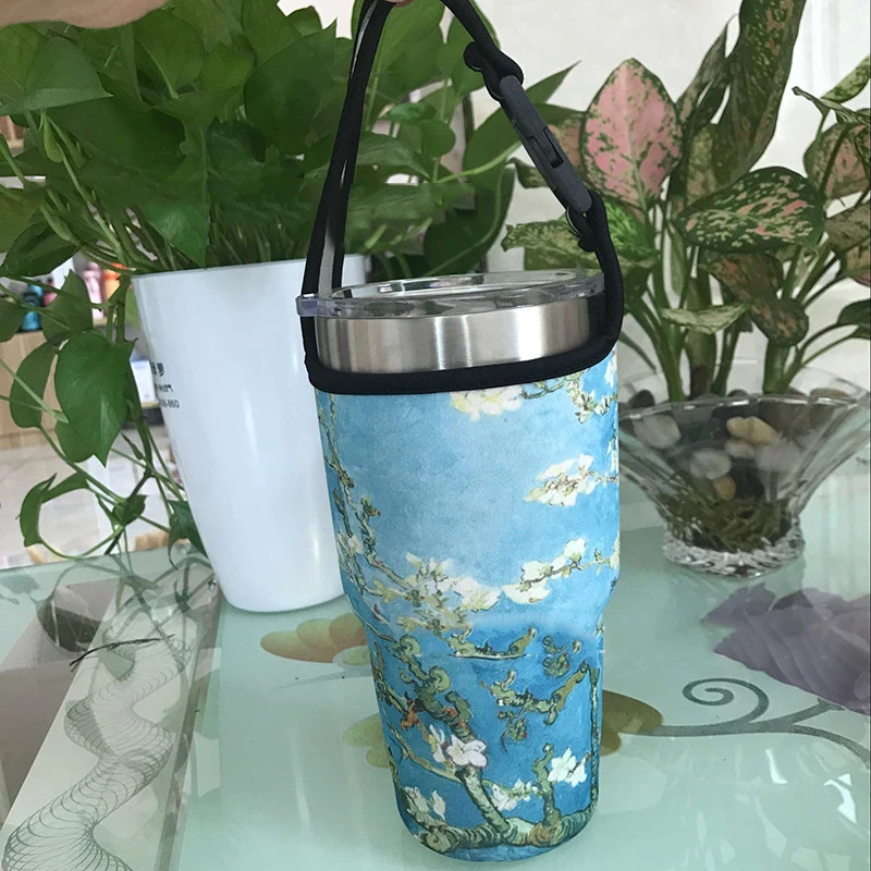 Открытый Дорожный Чехол для бутылки с милым красивым рисунком держатель кружки 30