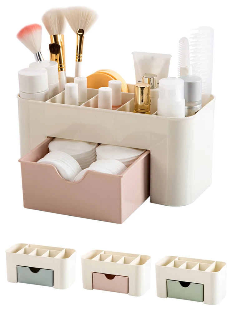 Пластиковый Настольный органайзер для макияжа макияж коробка хранения кистей с