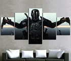 Модульная Картина на холсте для домашнего декора, 5 шт., игровой постер черного рыцаря, Картина на холсте, оптовая продажа