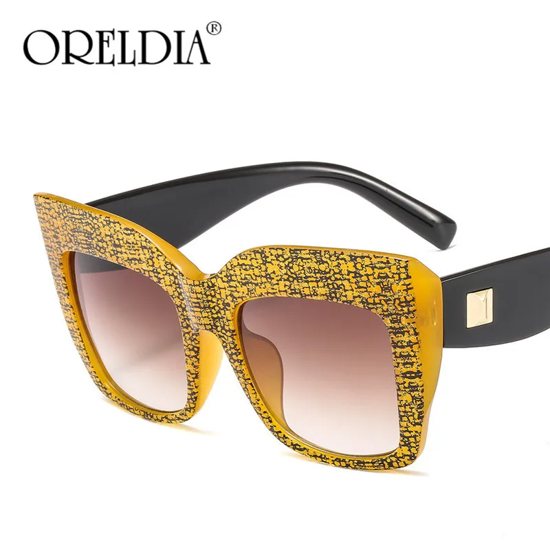 2020 Красочные Солнцезащитные очки большого размера женские брендовые