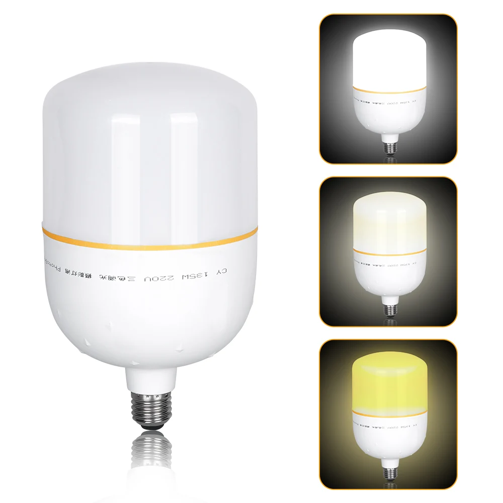 Lâmpadas de Iluminação Fotografia de Temperatura E27 para Fotografia Luz de Vídeo de Estúdio Modos Cores Alta Brilho Base Fotográfica Led 135w 3