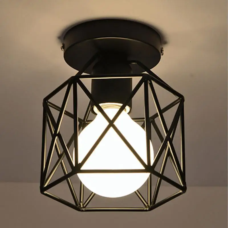 

Industrial Vintage Pendant Light Iron Chandelier Pendant Light Base Lampshade For Hallway Aisle Porch For E27 Bulb(Without Lamp)