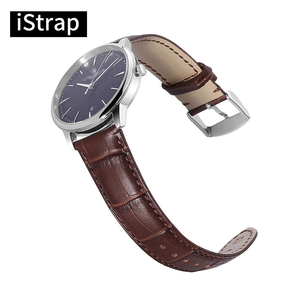 Ремешок для кожаных часов 18 мм 19 20 21 22 24 разноцветный ремешок Seiko Citizen|watch band|watch strap