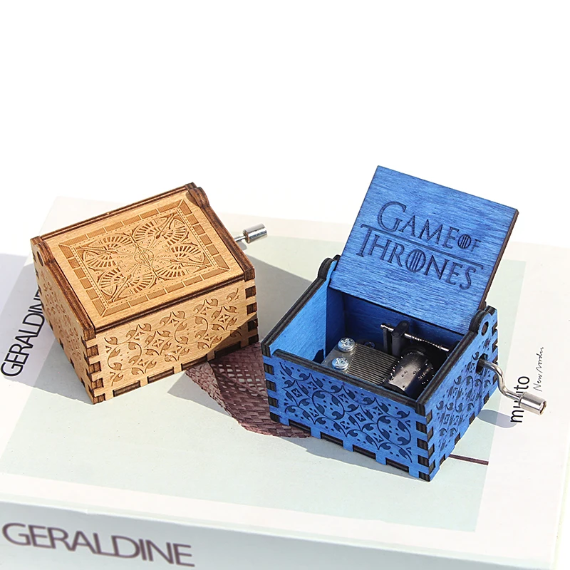 Резная ручная Музыкальная Шкатулка Деревянная Игра престолов рождественские