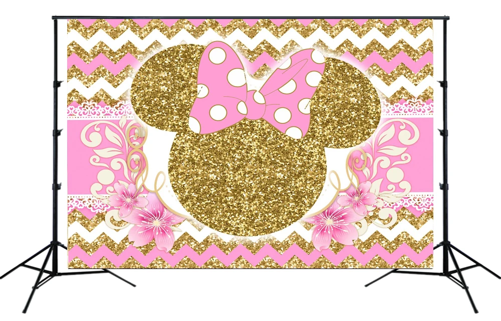 Фон для фотосъемки девочка принцесса баннер на день рождения Блестящий бант фон