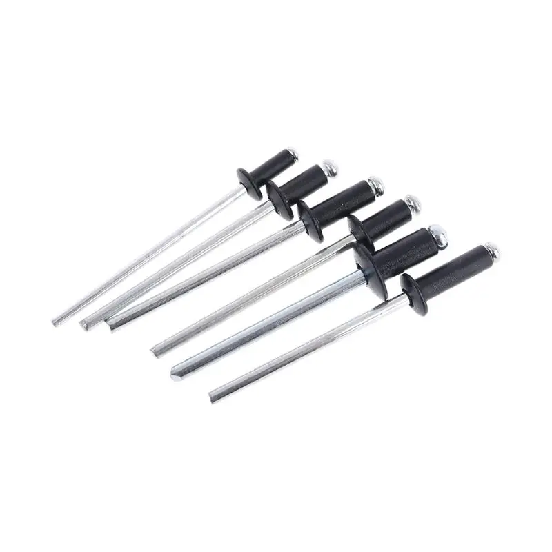 

120Pcs/set M2.4 M3.0 M3.2 M4 Black Aluminium Blind Rivets Nail Decoration Rivets For Furniture Assortment Kit