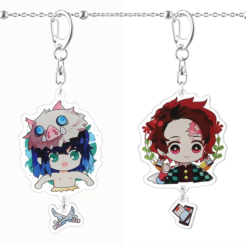 

Anime devil killer wood metsu No Yaiba key chain Kamado Kamado- nezuko Tomioka Giyuu acrylic key chain cute fun cartoon