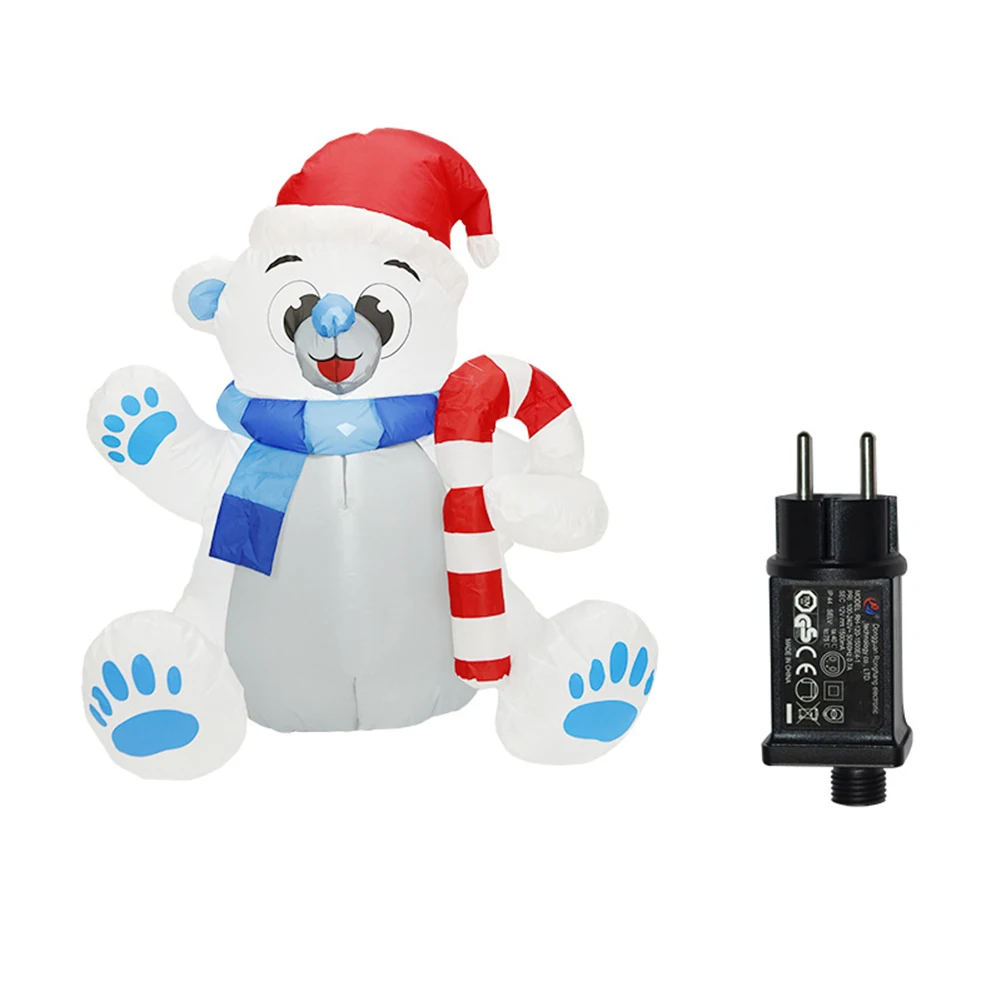 Надувной на Рождество с изображением белого медведя светодиодный игрушка кукла