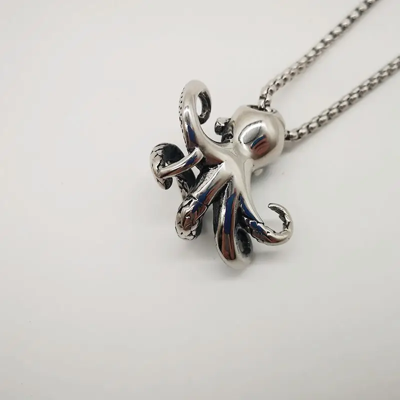 2019 Новый осьминог мужские животные рокер панк хип хоп из нержавеющей стали кулон