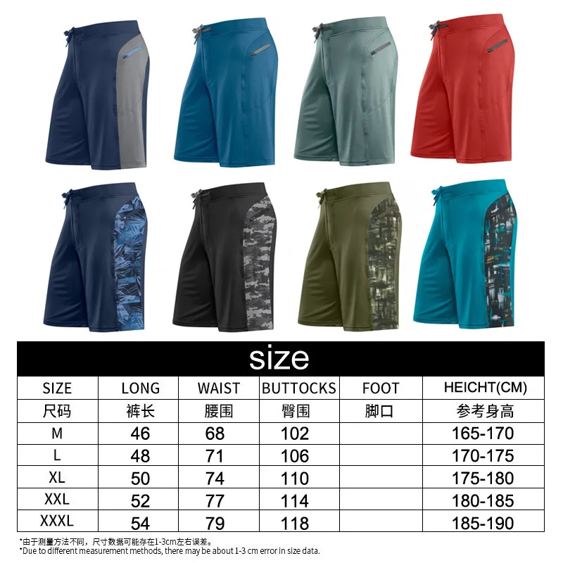 

Summer Casual Shorts Mens Fashion Boardshorts Quick-Dry Running Shorts Gym Fitness Workout Clothes Men Zipper Sweatpants M-2XL