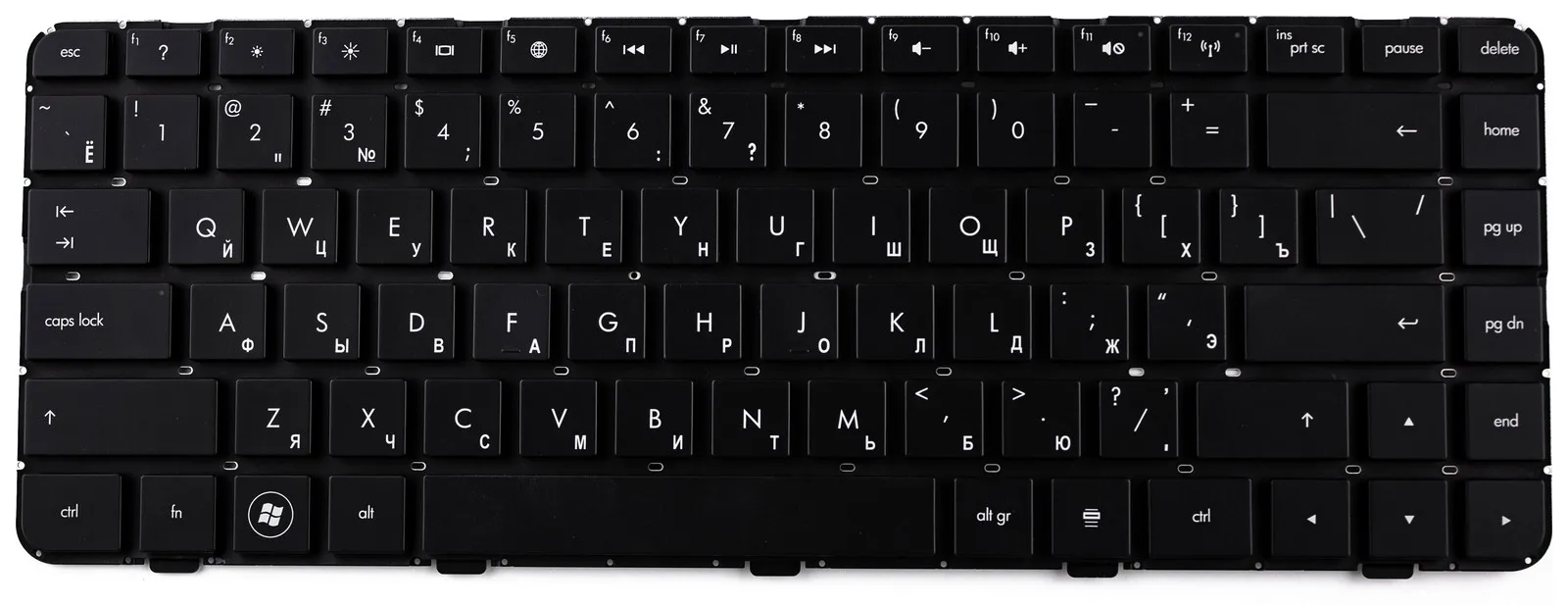 Клавиатура для ноутбука HP DM4-1000 DV5-2000 без рамки P/n: NSK-HT0UV NSK-HT5UV 9Z.N4FUV.00R 9Z.N4FUV.50R |