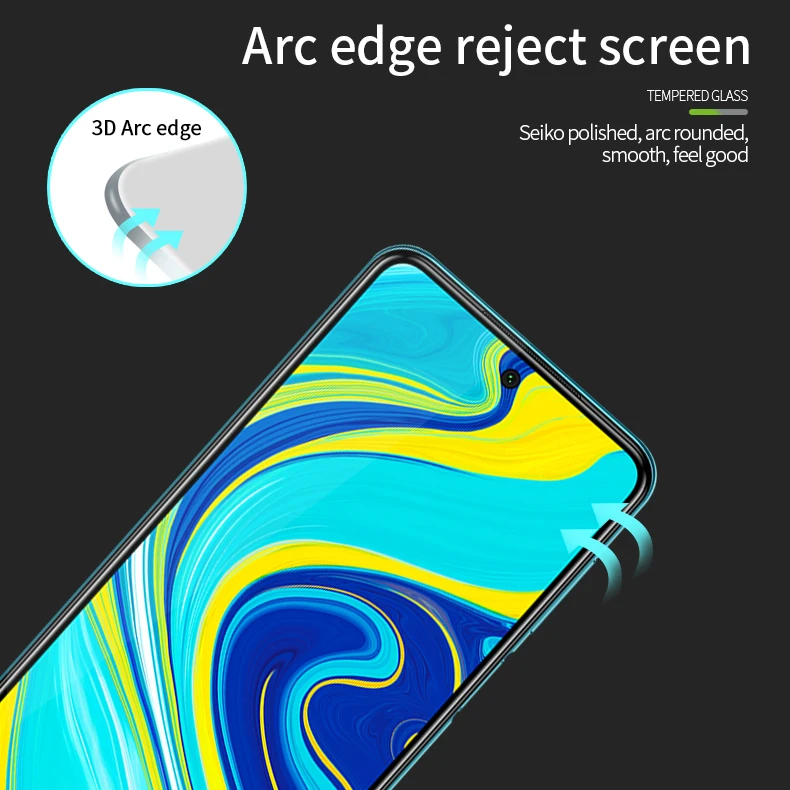 

MOFi For Xiaomi Redmi Note 9 Tempered Glass 3D Full Cover Screen Protector For Xiaomi Redmi Note 9 Protective Film