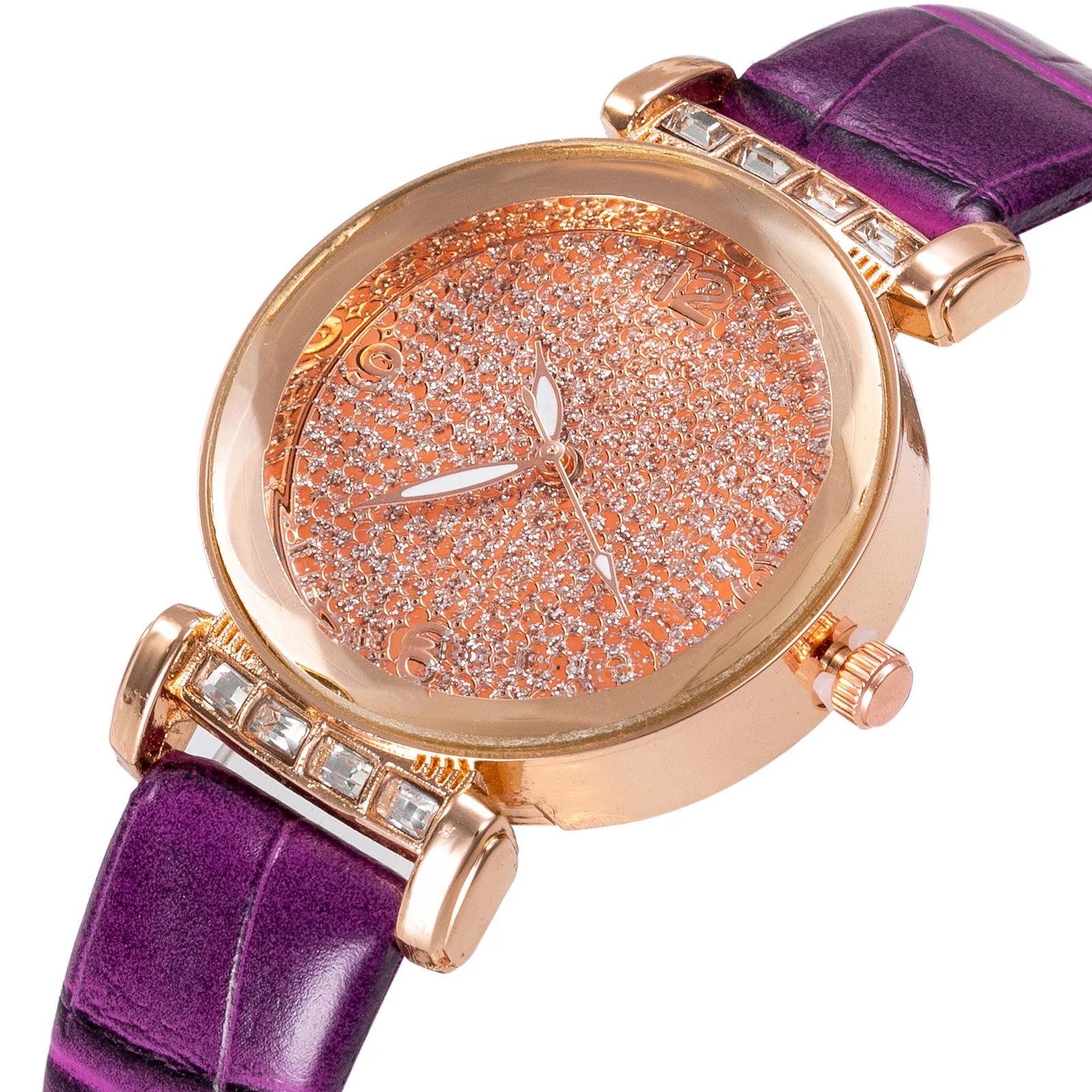 

Women Watch Diamond Leather Band Analog Quartz Movement Casual Fashionable Wrist Watches Ladies Quartz Watch Relojes Para Mujer