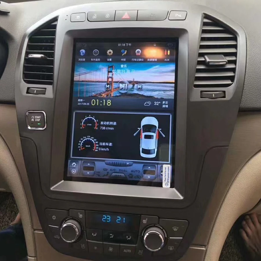 Магнитола с вертикальным экраном 10 4 дюйма для Opel Insignia Buick GPS bluetooth навигация шесть