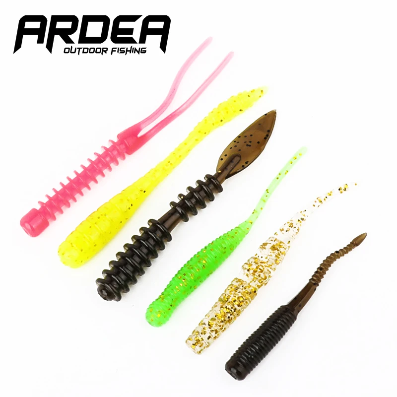 

12Pcs Mini Soft Lures Bait Set Silicone Worm Wobblers Bait Swimbait Artificial Jigtail Carp Bass Baitfishing Fishing Tackle