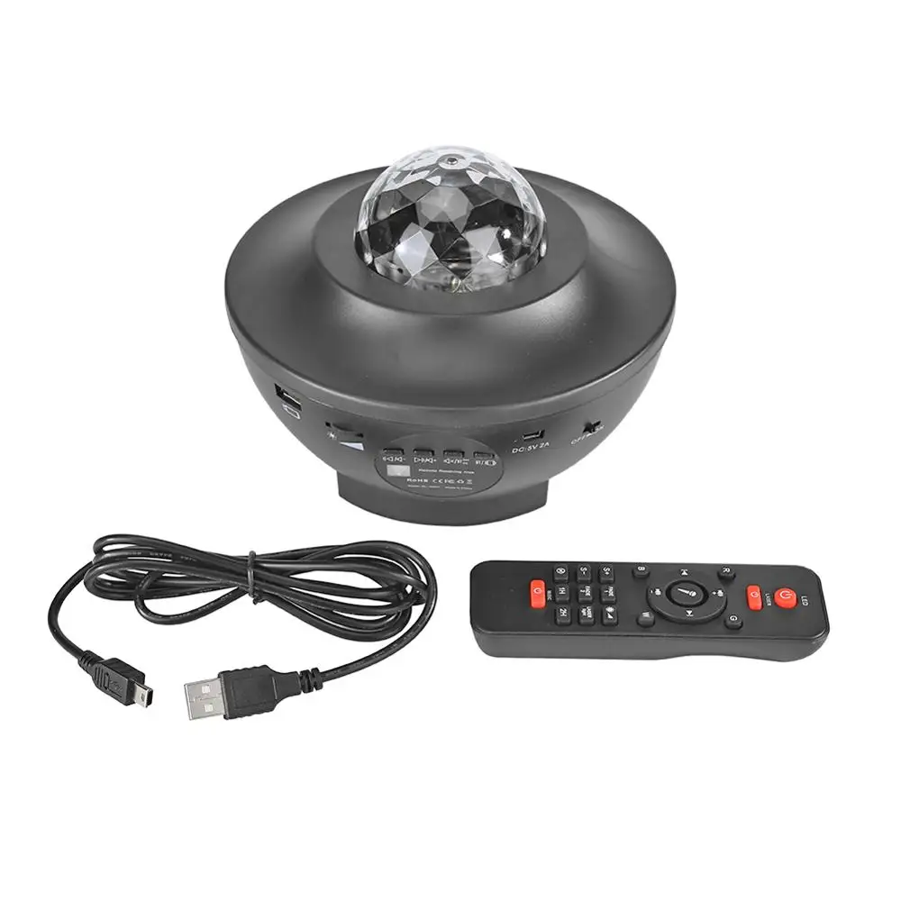 

LED Galaxy Starry Sky Projector Water Waving Night Light Led Remote Lamp Atmospher Bedroom Beside Lamp Dropshipping