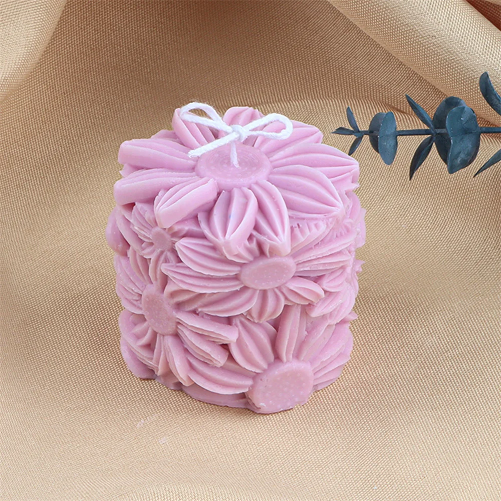 

Высококачественный пластырь для домашнего искусства с маргаритками, Цветочная колонна, мыло из эпоксидной смолы, 3D стерео Подсолнух, силик...