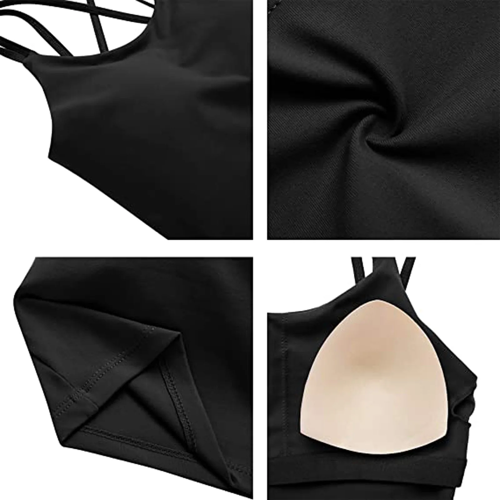 

2021 New Fashion Sexy Women Vest Sling Tops Sleeveless Solid Casual Lady Chest pad Movement Short Tank Tops L*