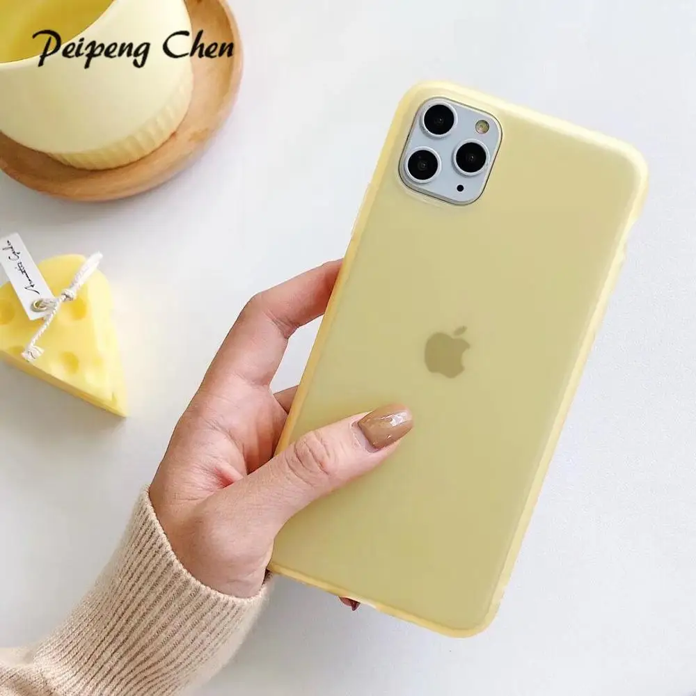 Простой деловой Прозрачный чехол для iPhone 8 7 6 S Plus 11 Pro Max X XS мягкий силиконовый из