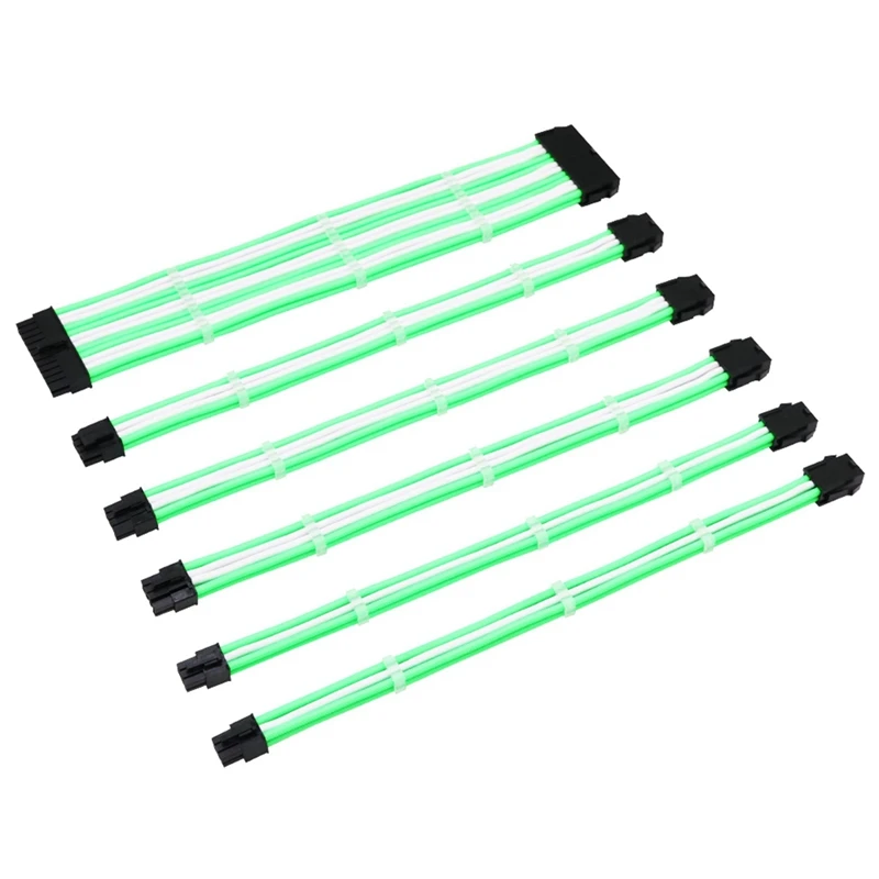 

Desktop Power Extension Cord Set/6 Pcs Motherboard 24P Cpu 8P 30cm