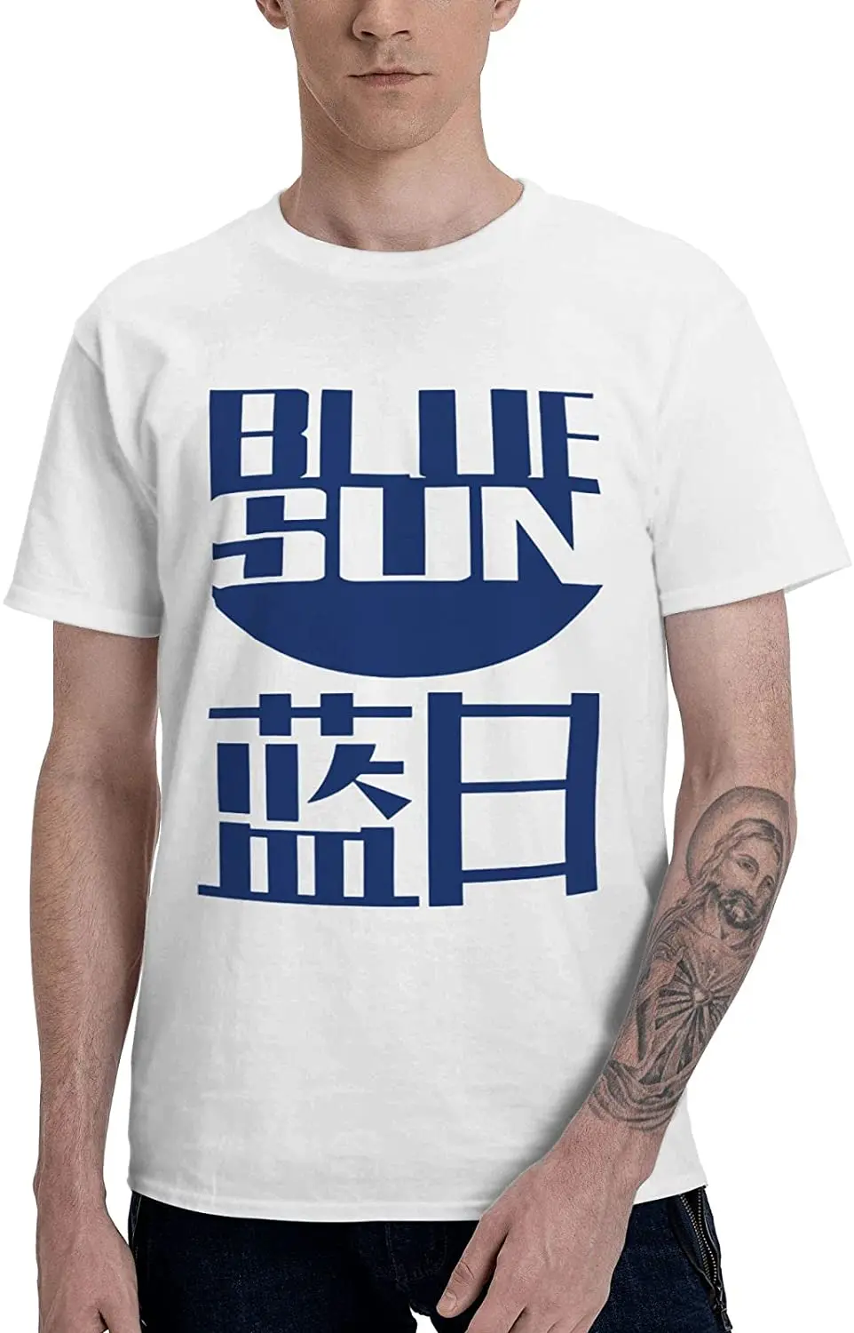 

Blue Sun Logo T-Shirt Playera de Manga Corta Camiseta para Hombre