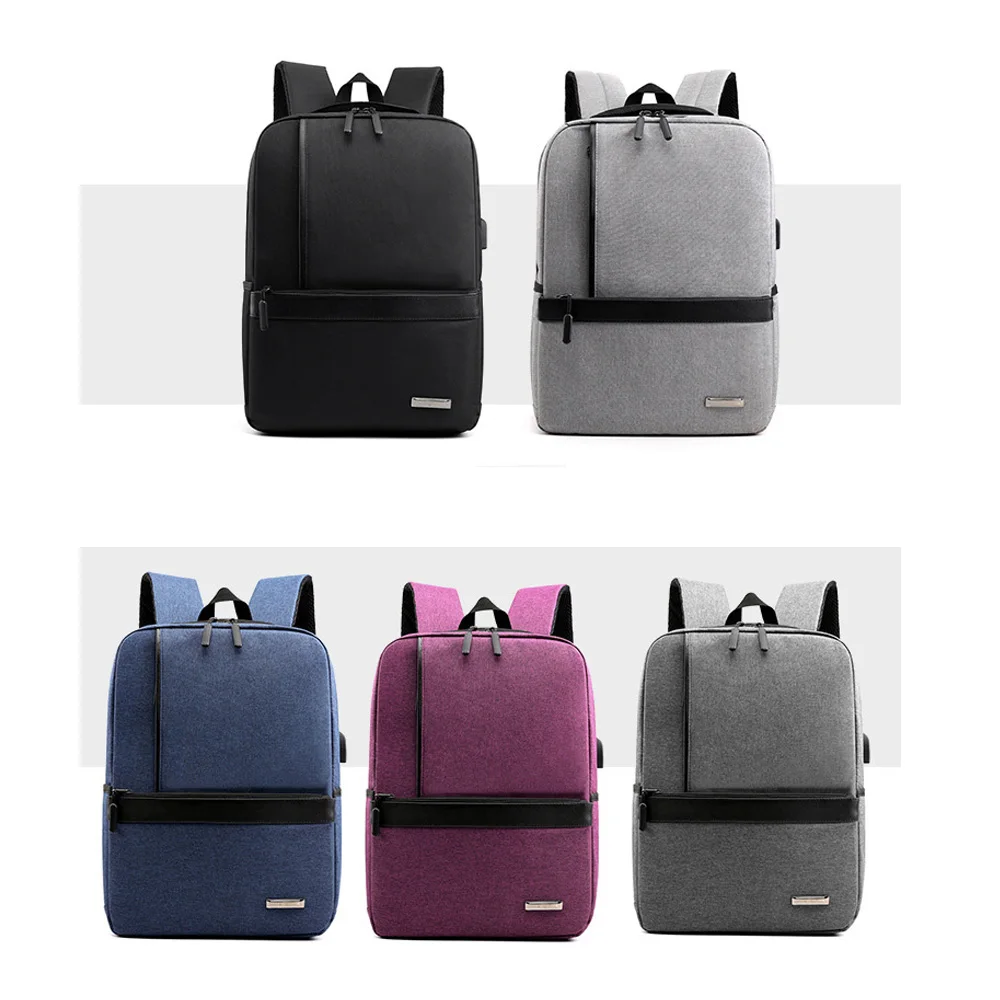 Мужской рюкзак умная сумка модная USB зарядка наушники отверстие большая емкость