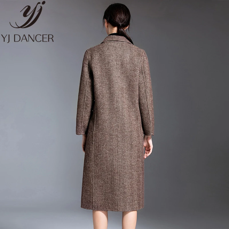 Специальная цена зимнее пальто женское кашемировое длинное новинка 2019 шерстяное