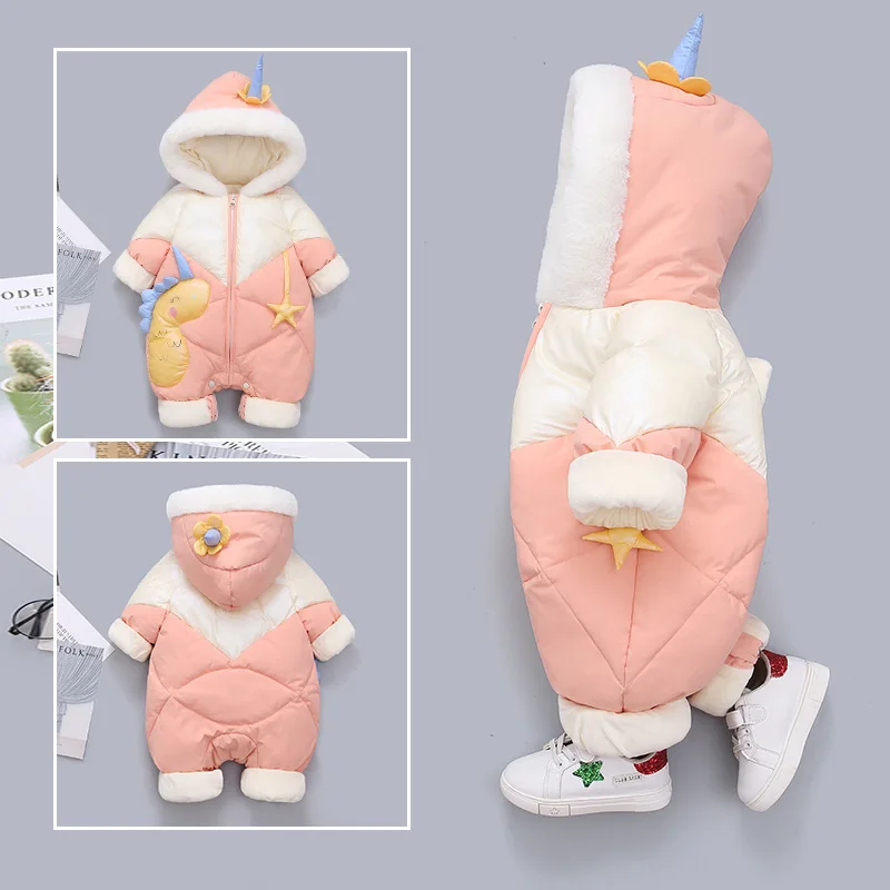 Комбинезон детский с капюшоном начесом для девочек 2021 |