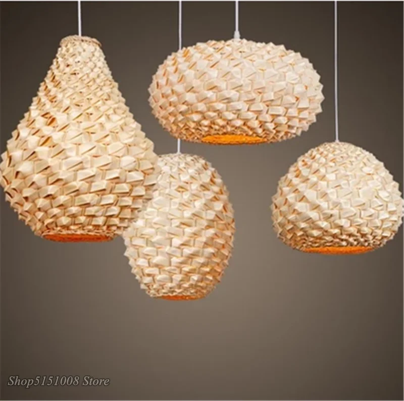 Бамбуковый Плетеный ротанговый фонарь подвесной светильник абажур азиатская