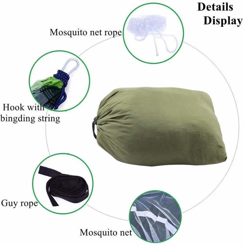 

New Camping Hammock and Tent Awning Rain Fly Tarp Waterproof Mosquito Net Hammock Canopy 210T Nylon Hammocks
