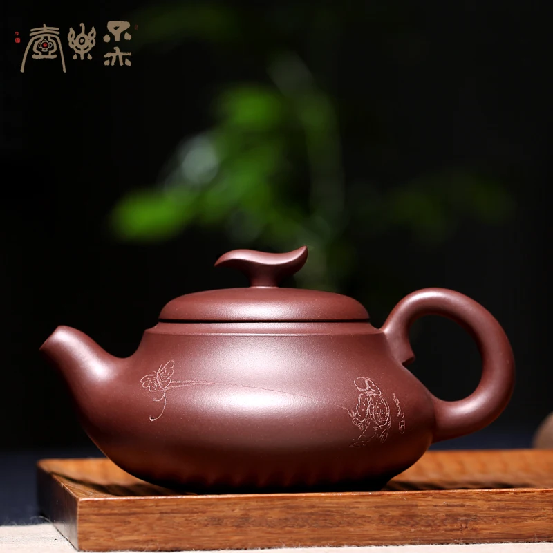 

Not as well joy pot 】 violet arenaceous master craftsmen dong all hand recommended purple clay leap 230 cc