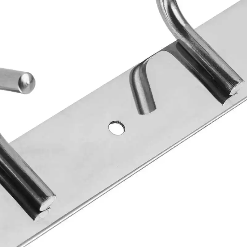 

6-Hooks Bathroom Towel Hanger Kitchen Stainless Steel Hook Frame Storage Rack FS