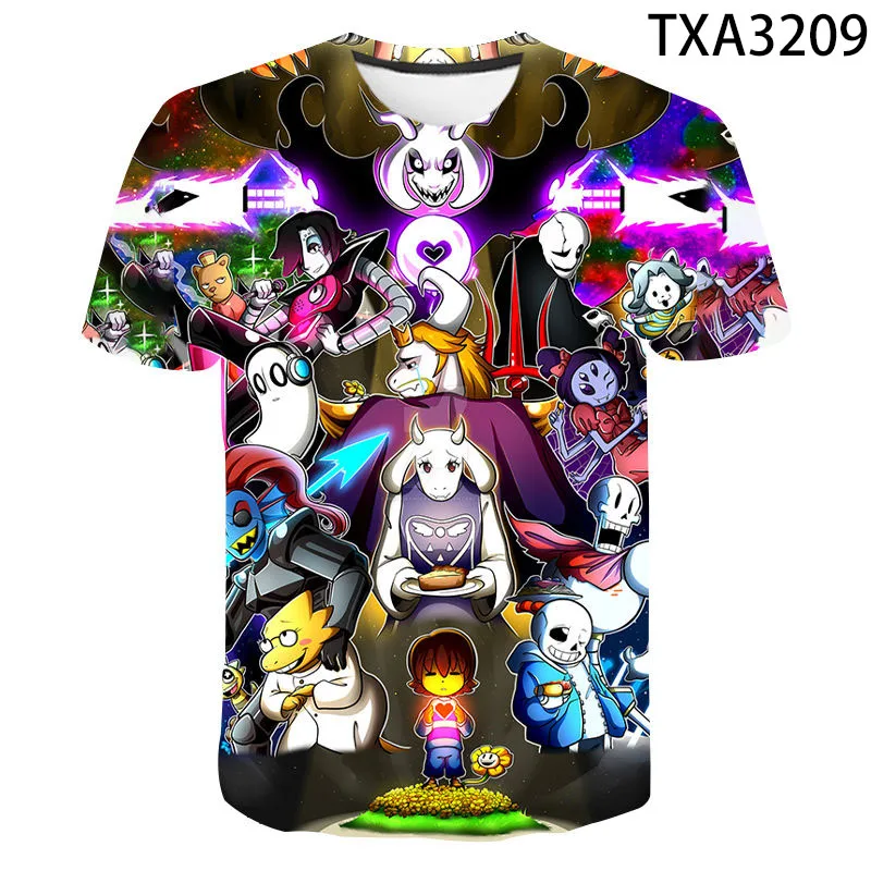 

Games Undertale Printed 3D T-shirt Men Women Children Summer Cool Tee Tops Male Streetwear Cool T Shirt Boy girl Kids