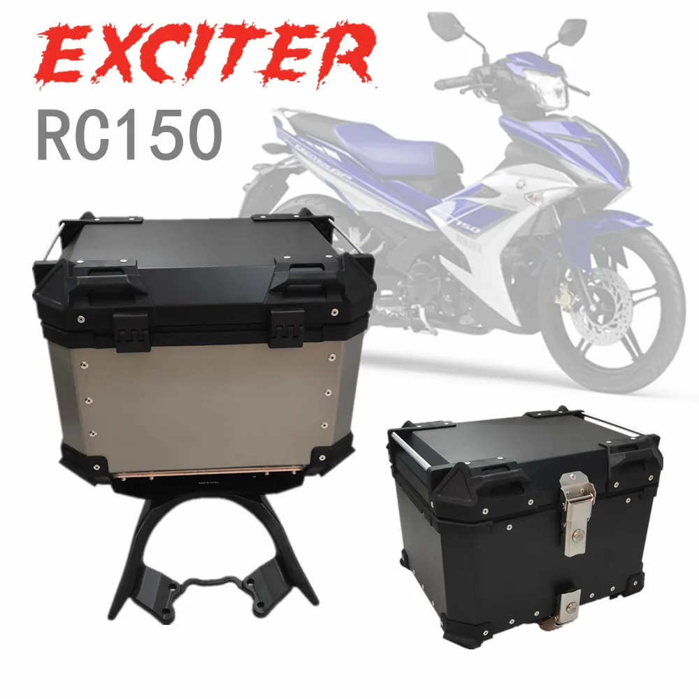 للبيع لياماها Exciter-GP-150-RC RC150 الذيل صندوق الأمتعة الخلفية دراجة نارية عالية الجودة سبائك الألومنيوم صندوق 45L 55L 65L مقاوم للماء