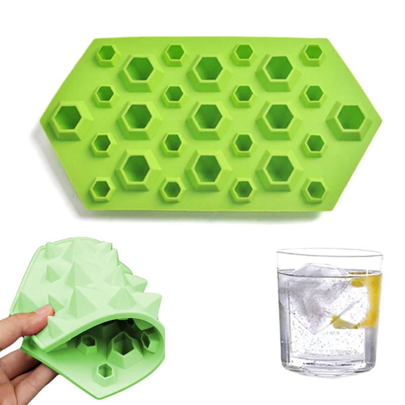 1 шт. бриллианты драгоценный камень Силиконовые Прохладный льда кубик Плесень