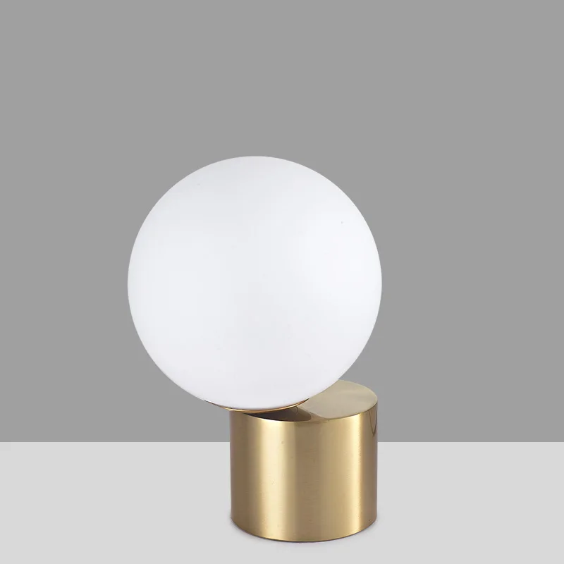 

Nordic table lamp modern round glass ball designer light bedroom bedside study room living room art creative table light fixture